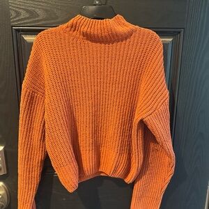 Cozy Orange Knit Sweater